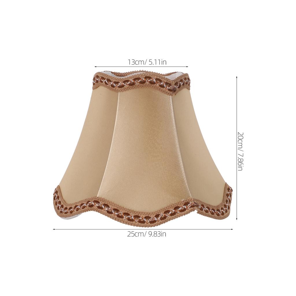 European Fabric Lampshade 5" Tops 10" Bottom 8" High Bell Shade For Wall Table Floor Lamps Living Room Bedroom Replacement