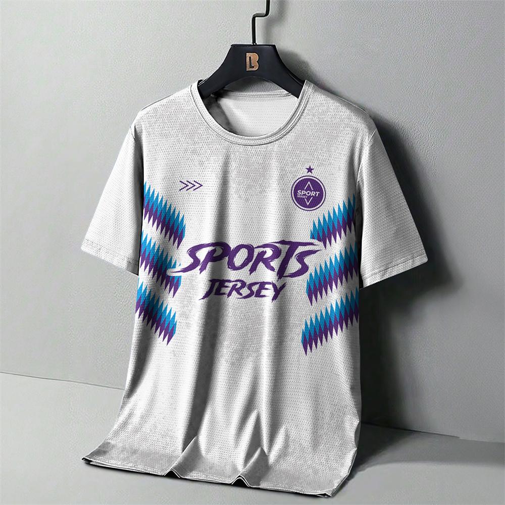 Men's Fitness T-Shirt Casual Short Sleeved Tees Gym Sports T-Shirt For Men Quick Drying Clothes Top Oversized Tshirt Streetwear