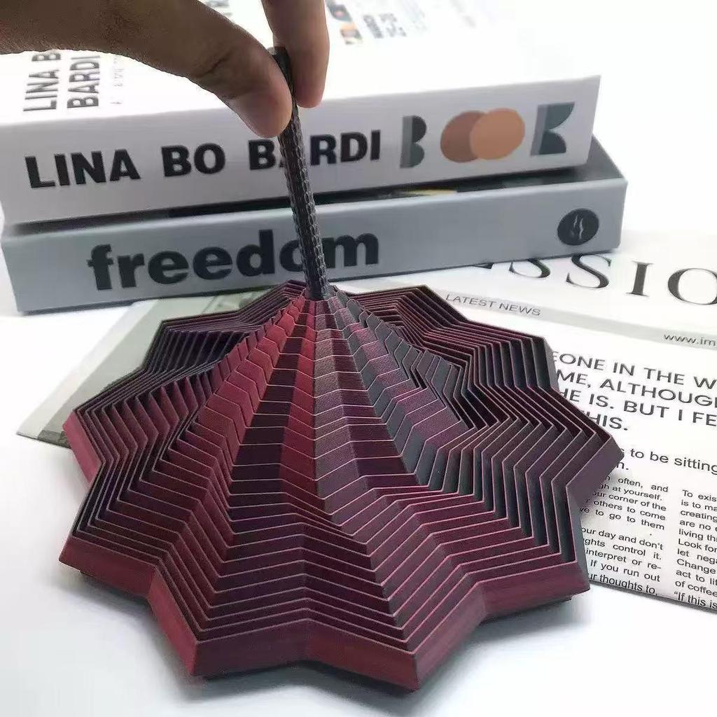 3D Printed Sensory Fidget Star Robot: Hexagonal Spiral Tower with Handle