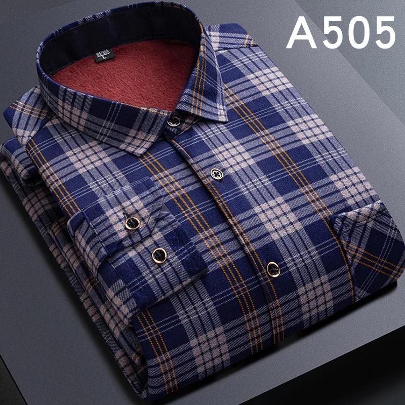 Męska ciepła koszula w kratę, z podszewką z polaru, gruba, z długim rękawem, casualowa, slim fit, w stylu koreańskim, modna odzież zimowa