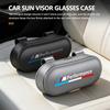BROB8 Car Interior Universal Sun Visor Sunglasses Storage Glasses Box For BMW Performance Alpina iX7 X1 X2 M3 M6 X3 X4 X5 X6 E62