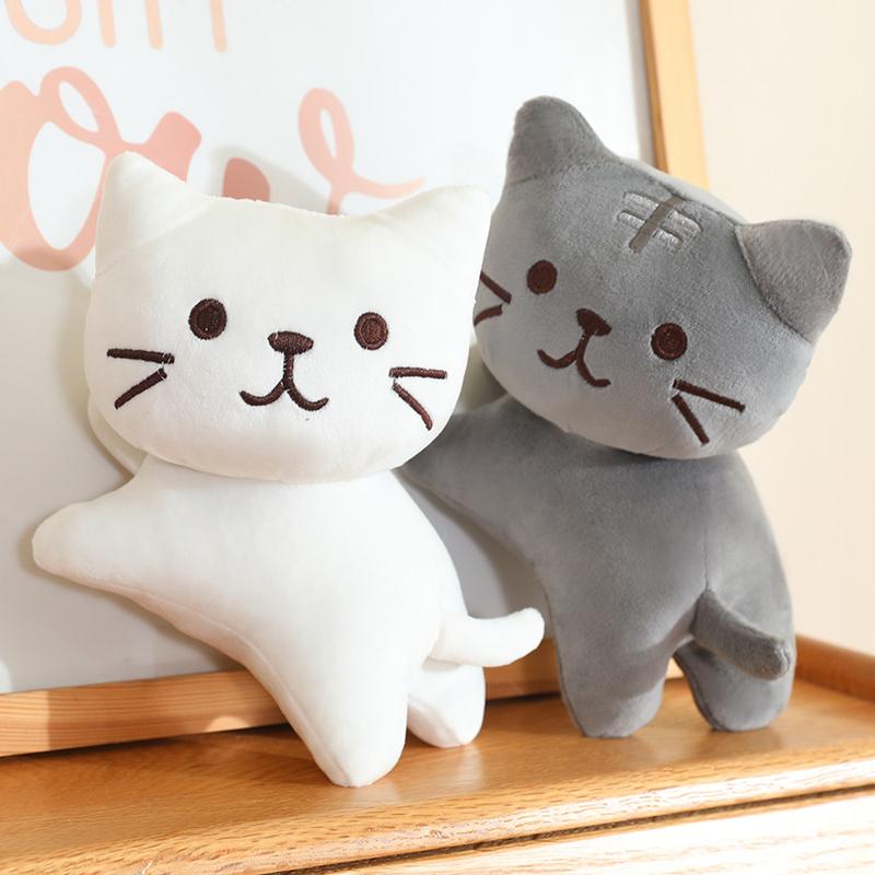 Cute Cat Plush Toy Soft kittens 4 colors Orange Cat Toys Lying Cat Toy Soft Stuffed Animals Toys Gifts for Kids Birthday Gifts