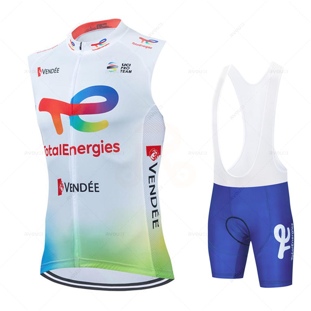 Total Energies Radtrikot Set Sommer Kurzarm Atmungsaktiv Fahrrad Herren Fahrradkleidung Maillot Ropa Ciclismo Uniform Anzug
