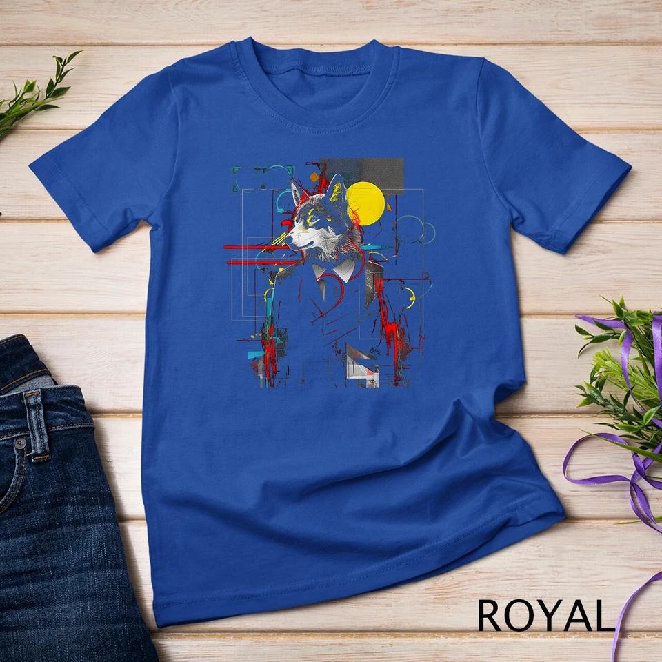 Wolf geometric, art animal motif, wolf T-Shirt Unisex T-shirt 9 2XL
