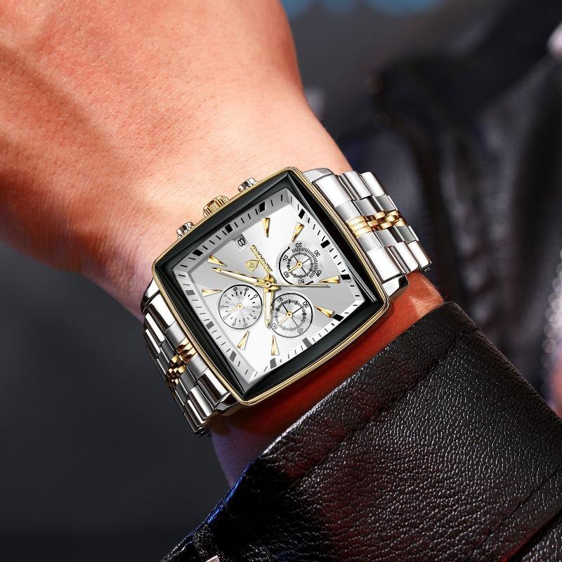 Binbang watch multi-functional small three-pin watch men's business steel belt quartz watch fashion three-eye six-pin watch