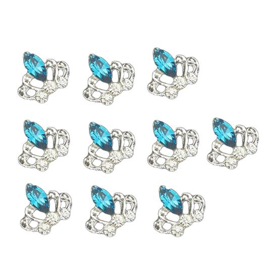 

10 шт. 3D Корона со стразами для украшения ногтей, подвески, шпильки, маникюрный инструмент