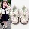 Girls' Sports Shoes Spring/Summer Stain-resistant Soft Sole Breathable Mesh Shoes Cute Bow Casual Shoes