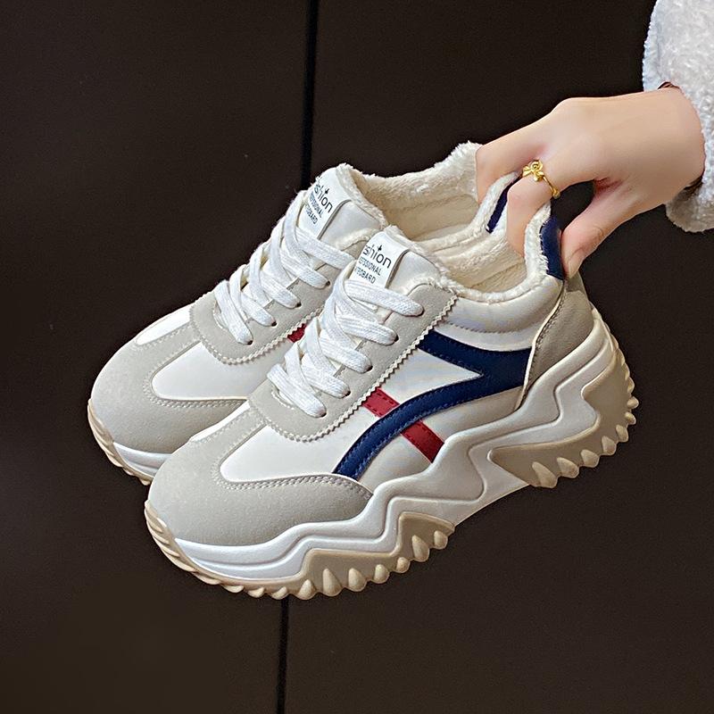 Korean version of the new dad shoes women's 2025 winter student sports running shoes casual shoes platform height increase JC8826-1