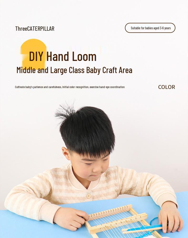 Children's Wooden Yarn Weaving Loom DIY Gift Set