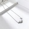 Silver Clavicle Chain Elegant Zircon Pendant Gift Whale Pendant Necklace  Jewelry