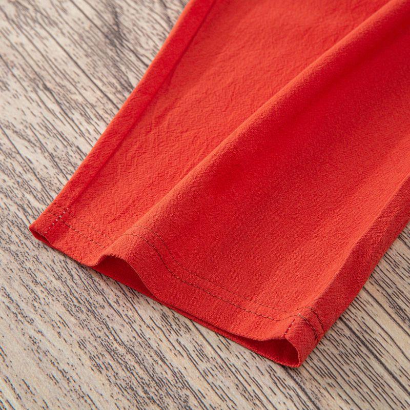 Dámské letní ležérní lněné harémové kalhoty Elastický pas Volné devítinohavice Prodyšné bavlněné lehké kalhoty pro každodenní nošení