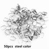 50/100x Stainless Steel Pinch Clip Clasp Bails For Jewelry Making Claw Clasps Melon Seed Buckle Connector Pendant Handmade Craft