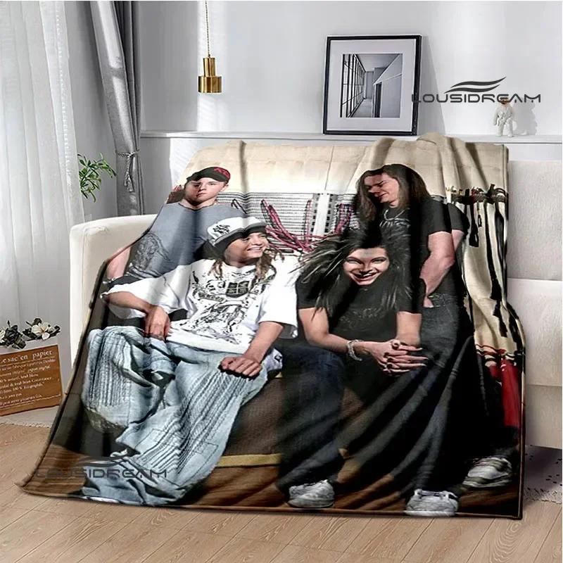 Rock band Tokio Hotel Printed blankets Picnic blanket Flange Warm blanket Home travel blankets bed linings birthday gift