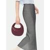 Geflochtene Damen Umhängetasche Mode Einfarbige Mini-Handtasche Hobo-Tasche Beutel Umhängetasche