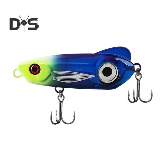 

6.5CM/18G/24G рыболовная приманка с тройным крючком, тонущий искусственный приманка для дальнего заброса с 3-цветным светодиодным светом для соленой воды, пресноводного окуня, судака S синий