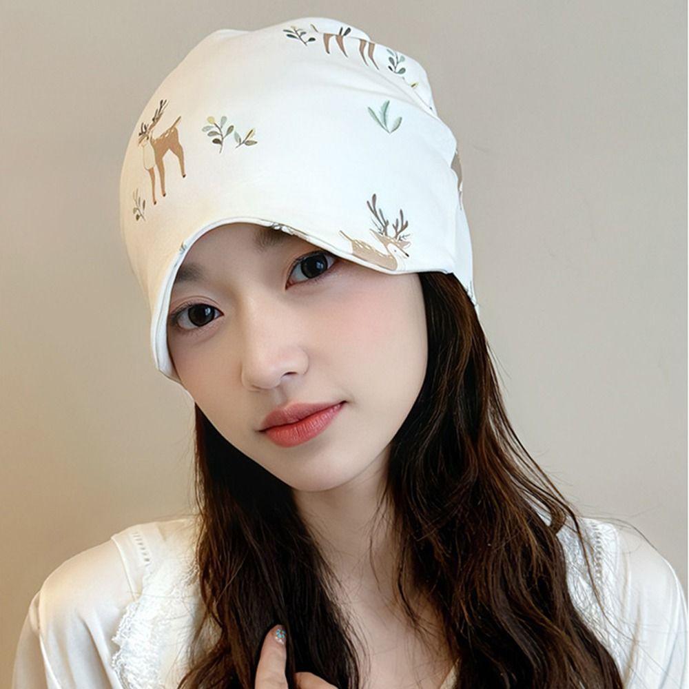 Eye Mask Postpartum Confinement Hat 2in1 Women's Sleep Cap Postpartum Cap  Hair Accessories