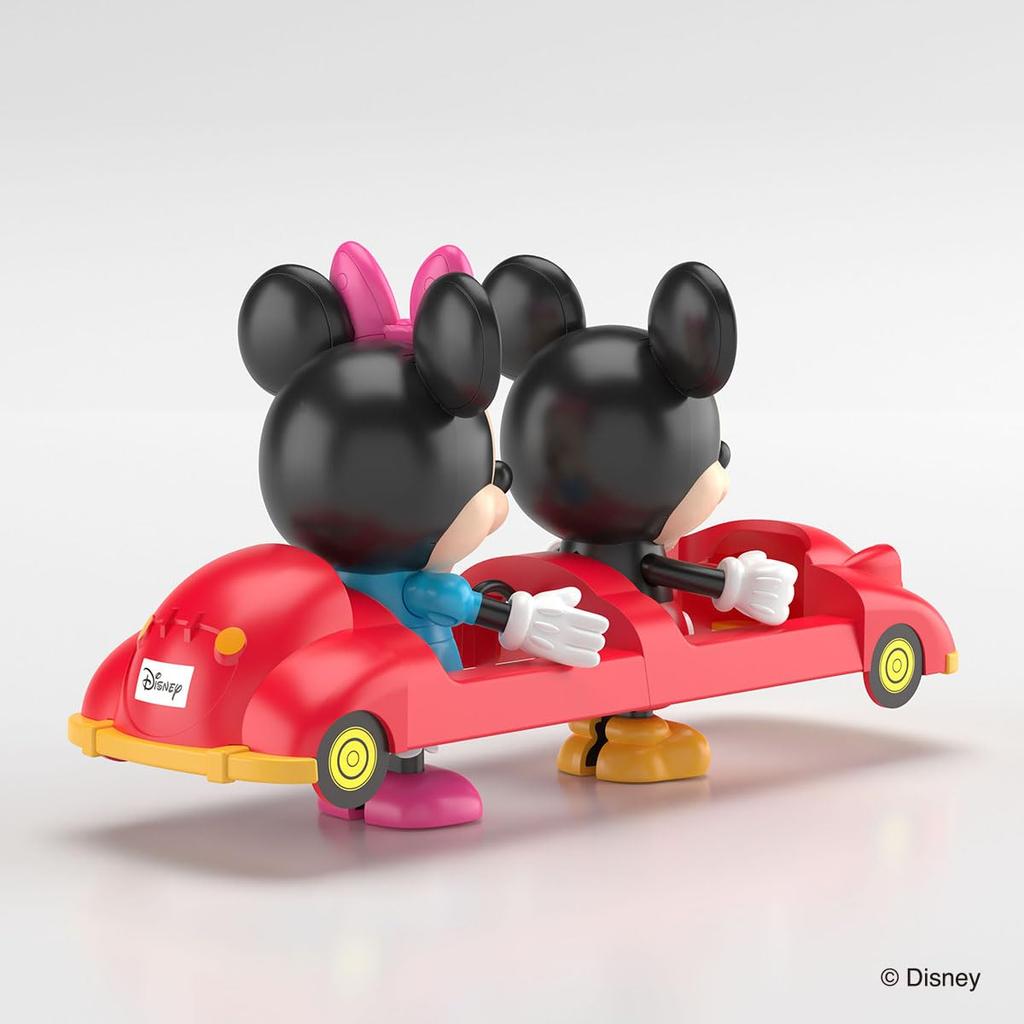 Aoshima Bunka Kyozai Rakupla Tocotoko No. DP-03 Disney Character Mickey & Minnie Pre-Colored Plastic Model