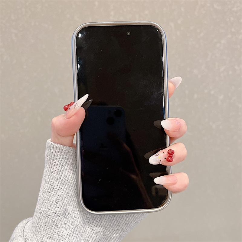 Floral Oil Painting Phone Case for iPhone 17/16 Pro Max/15/14 - Fresh Light Blue Design