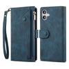 ESEBLE Star Series For iPhone 16 Plus Case Zipper Wallet Leather Stand Phone Cover