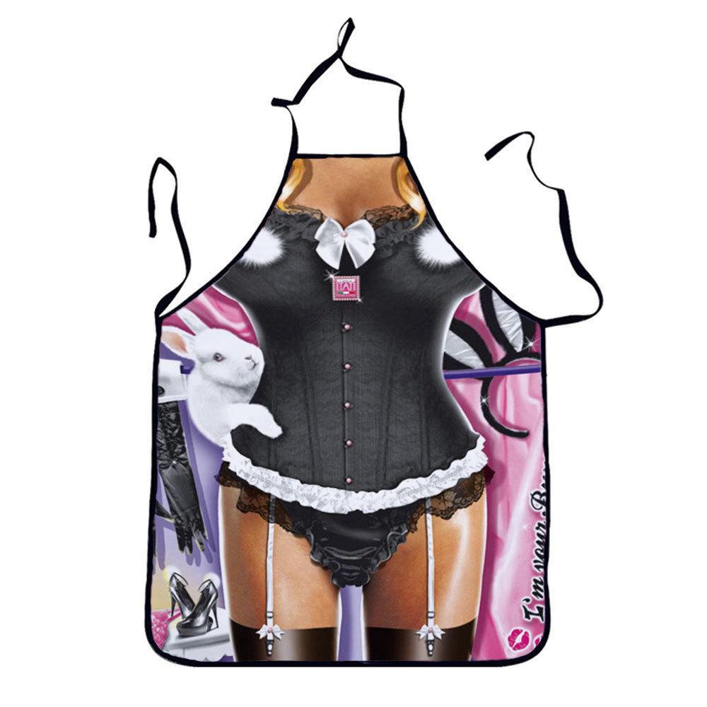 Delantal impermeable de dibujos animados: Diseño divertido y creativo de hombre musculoso