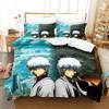 3D Printed Gintama Anime Gintoki Sakata Comfortable Duvet Cover Pillowcase Bedding Set Children Bedroom Decoration Home Textile