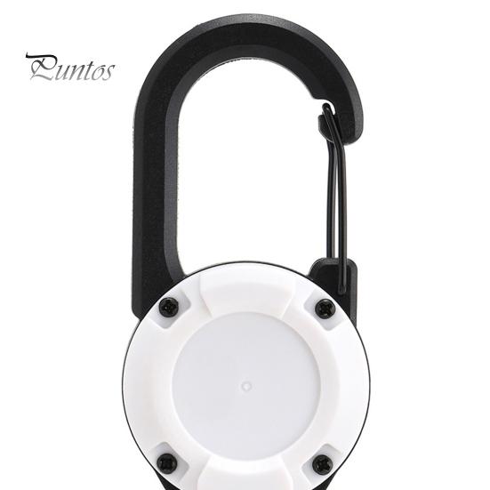 Portable Retractable Keychain Carabiner Badge Holder Strong Load-bearing Compact Size Portable Telescopic Keychain Clip Camping Accessories