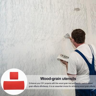 Strumento per venature del legno Design ergonomico Compatto Portatile Facile da usare Creatore di venature del legno Pittura decorativa fai da te Set di strumenti per venature del legno