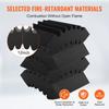 VEVOR Acoustic Foam Panels, 4 Pack 16.5 X 6.3 X 12 Inches, Adhesive High Density Soundproof Wall Panels