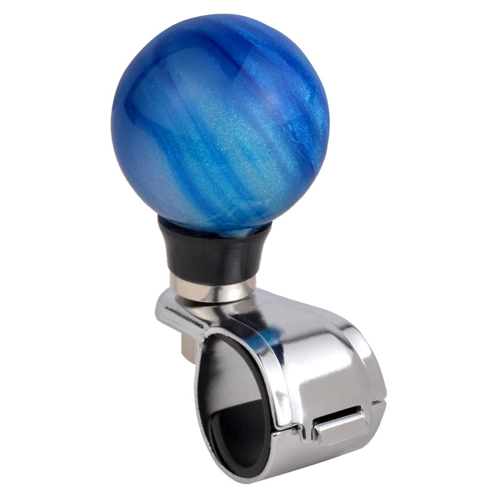 Lunsom Steering Wheel Knob Power Steering Wheel Rotation Turn Aid Helper Ball for Cars and Blue Spinner, Knob, SUVs,