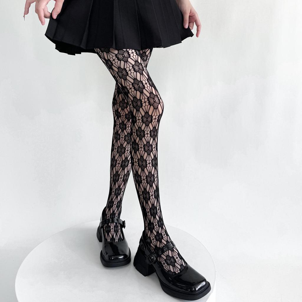 Trendy Summer Lace Floral Fishnet Tights