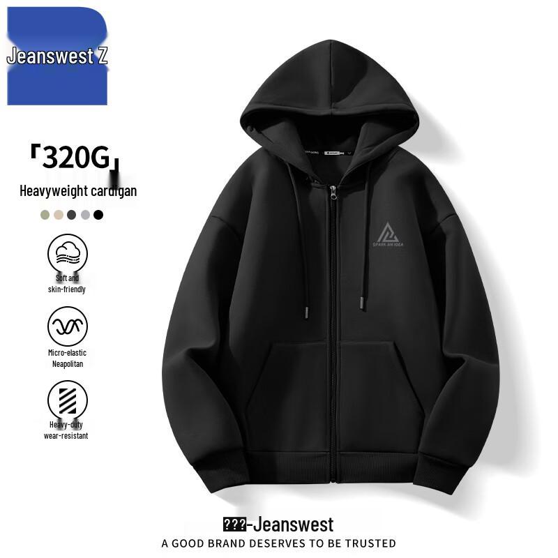 

Jeanswest Men s T1005 American Style Hooded Cardigan Jacket M