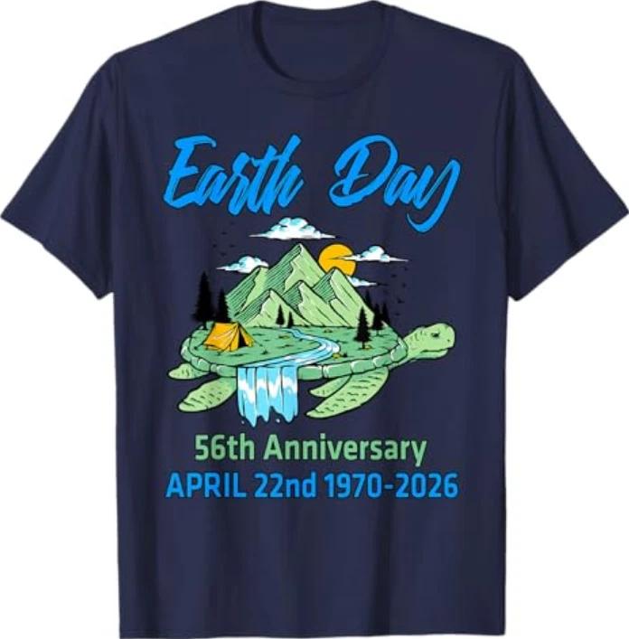 Earth Day 2026 56th Anniversary Earth Day Turtle Tshirt S