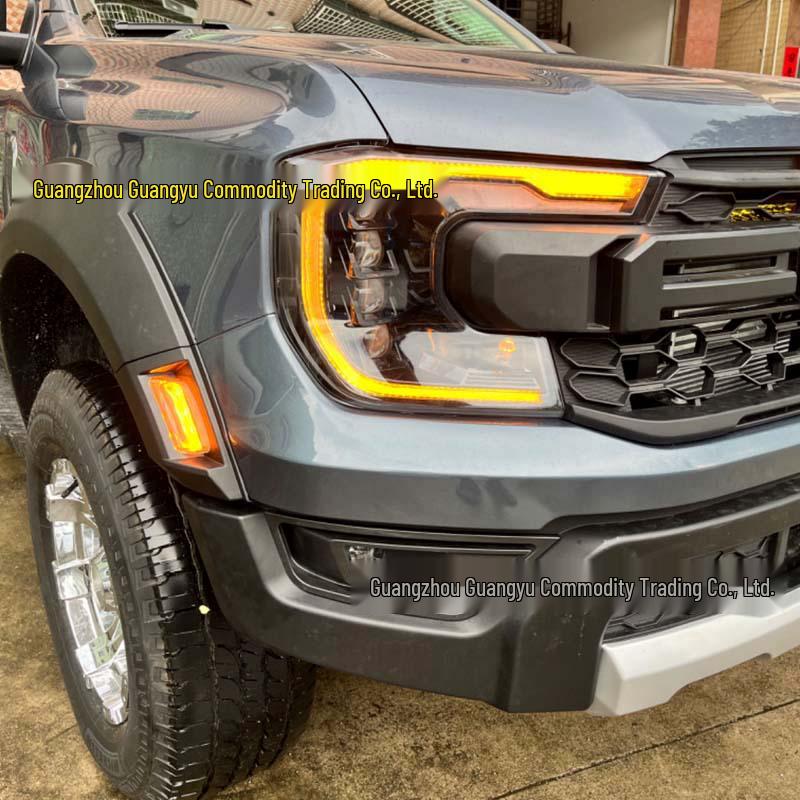 Ford Ranger T9 Raptor Body Kit: Upgraded Grille, Fender Flares, Front Bumper.