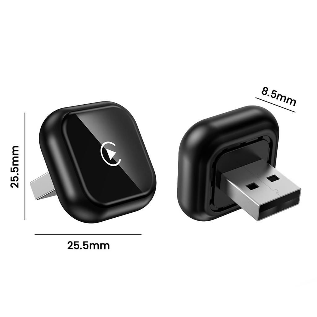 2 In 1 Wireless CarPlay Android Auto Adapter Wired To Wireless Smart Car Play Dongle with USB To USB USB To Type C Cables Original Car Radio