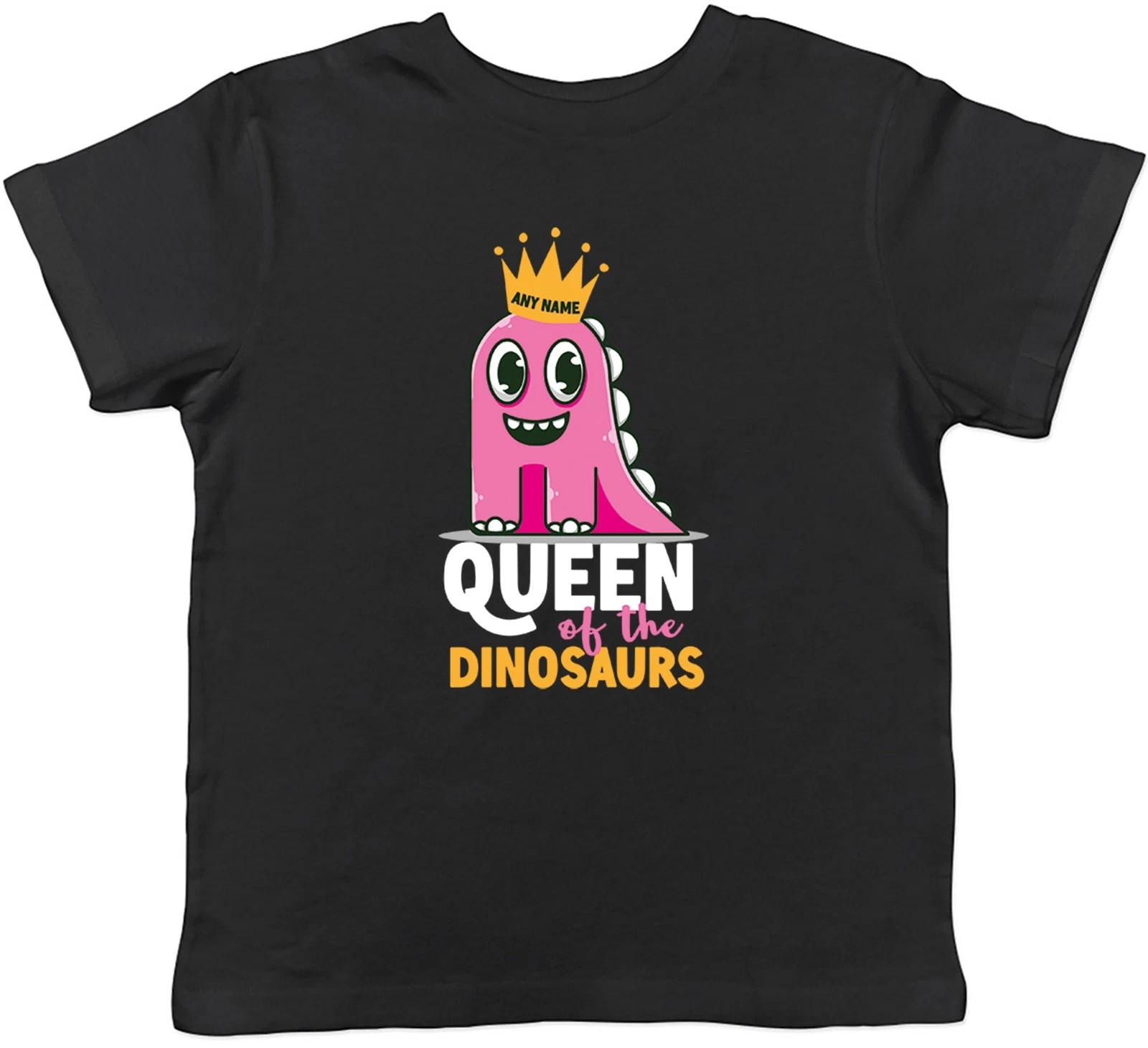 Personalised Queen of Dinosaurs Kids T-Shirt Boys Girls Gift 120