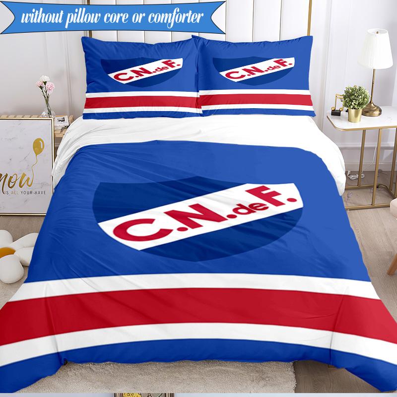 Montevideo Crest Design 3pcs Bedding,Including 1pc Duvet Cover And 2pcs Pillowcases Perfect for Christmas,Ideal for Bedroom, Dormitory