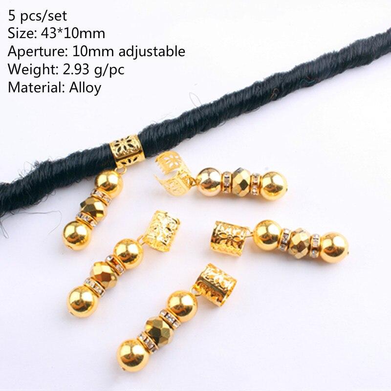 5 buc inel de păr auriu, argint