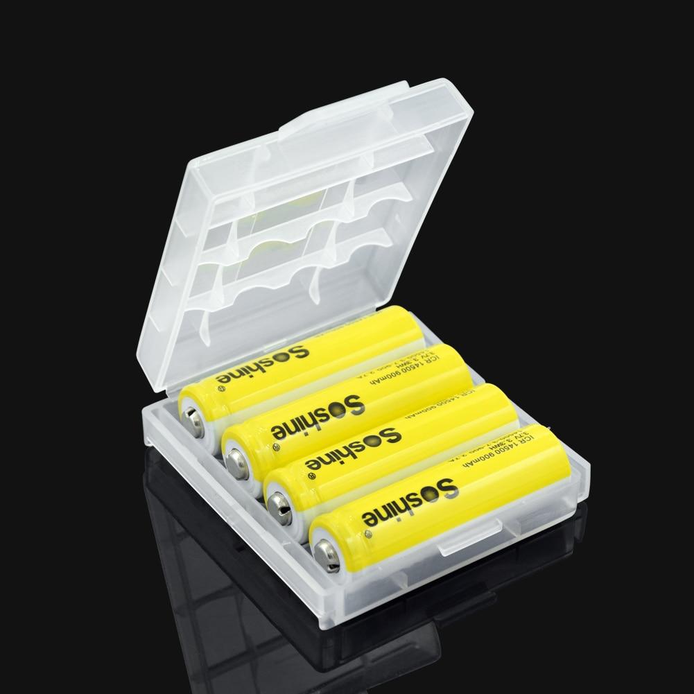 2/4 Slots Hard Plastic Battery Storage Boxes Case AA AAA Battery Holder Container Box With Clips For  2/4 X AA/AAA Batteries
