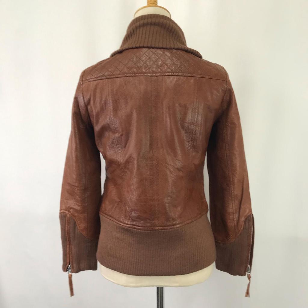 VIVAYOU Leder Bikerjacke Damen M Braun Oberbekleidung(GEBRAUCHT)