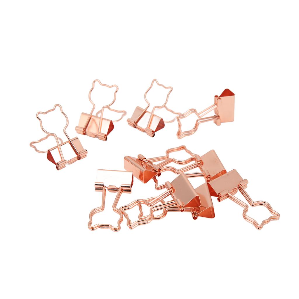 20Pcs Binder Clips Little Bear Design Sturdy Durable Iron Widely Used Paper Clips for Document File Clothes