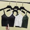 Women's U-Neck Tank Top with Chest Pad - Stylish Summer Design for Concealing Underarm Area