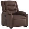 Recliner Chair with Lift Assistance Electric Brown Faux Leather