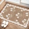 Anti Slip Floral Entry Doormat Retro Bathroom Door Pad Floor Mat Door Mats  Wet Areas