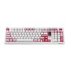 Teclado Akko 5098B Prunus Lannesiana Custom com Botão Giratório Vertical, Carregamento Rápido, Cor Rosa, com Tela TFT