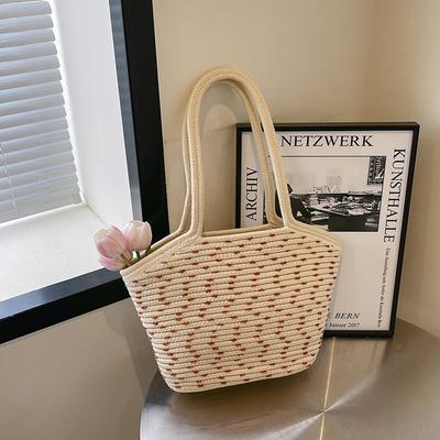Fairy Ballet Style Holiday Straw Bag 2025 New Autumn Niche Large Capacity Weaving Portable Foreign Style Shoulder Bag