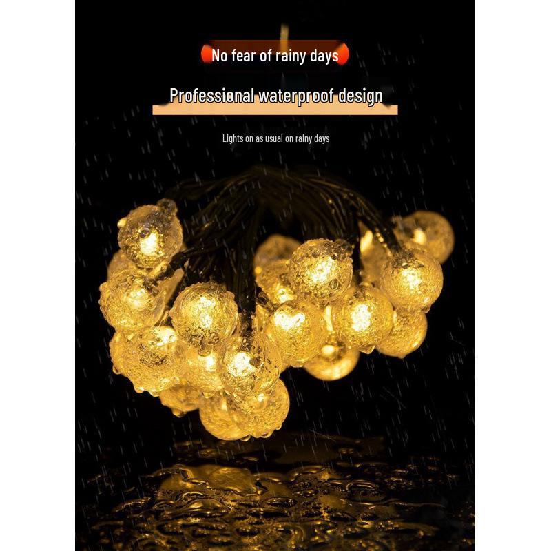 LED Star Ball String Lights - Fairy Room & Party Décor, Battery Operated