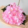 Artificial Hydrangea Single Stem with Leaves - Fake Flower for Wedding, Home, and Photography Decor