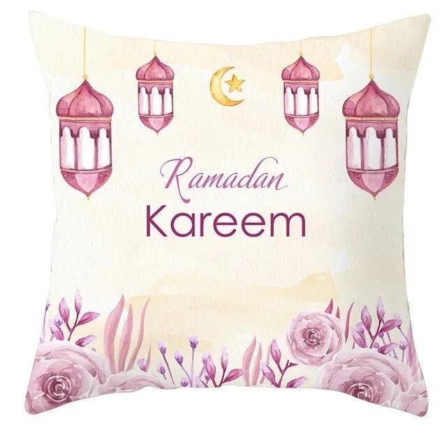 Eid Mubarak Cushion Cover Ramadan Home 2024 Islamic Muslim Kareem Al Adha Sofa Pillow Cover