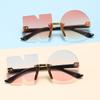 Gradient Mirror Sunglasses For Girls Boys Plastic Frame Irregular Eyeglasses Classic Travel Sun Glasses