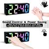 Ceas cu alarmă digital Ceas de birou alimentat prin USB/baterie cu ecran LED colorat Afișaj temperatură Control vocal